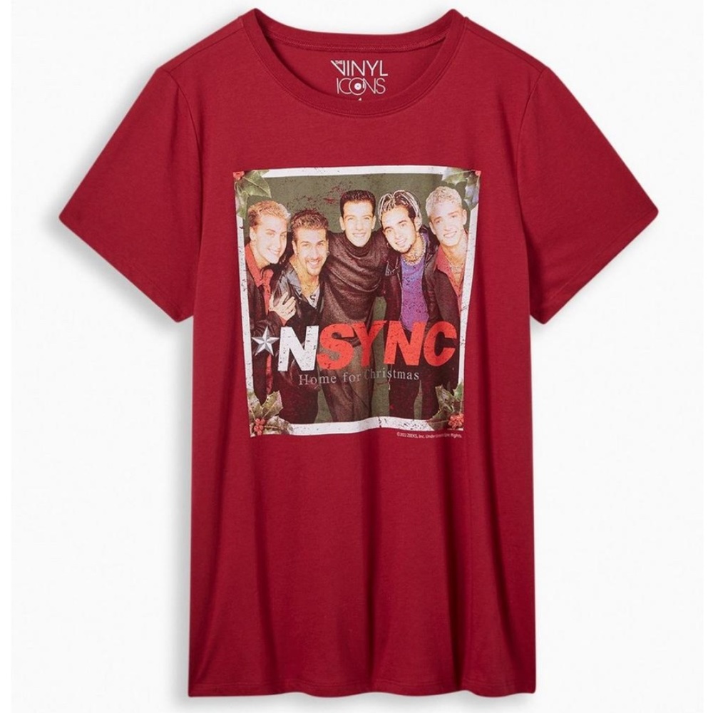 Torrid N'Sync Christmas Crew Neck T-Shirt Top